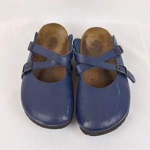 Birki's Dorian Blue Birkenstock Clogs.